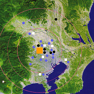 関東一円ネットワークを表す地図