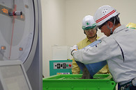 試験練りの様子